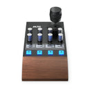 Middle Remote front view: joystick, eight encoders, OLED displays and camera buttons 1 to 4