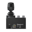 Middle Remote Pro rear panel: power switch, 12 V DC input, Ethernet (PoE), status LED and USB-C