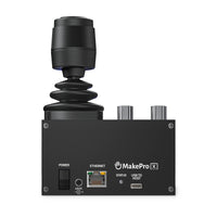 Middle Remote Pro rear panel: power switch, 12 V DC input, Ethernet (PoE), status LED and USB-C